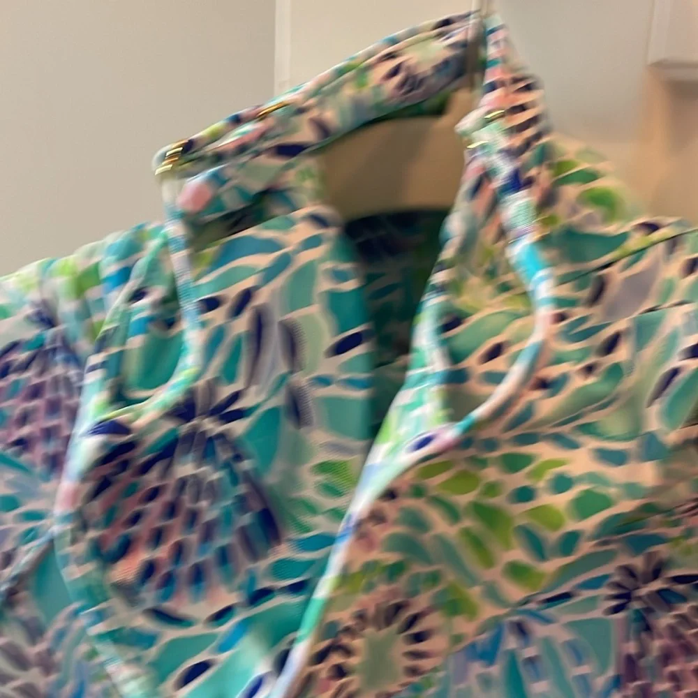 NWT!! Lilly Pulitzer popover Blue Ibiza - Picture 8 of 10